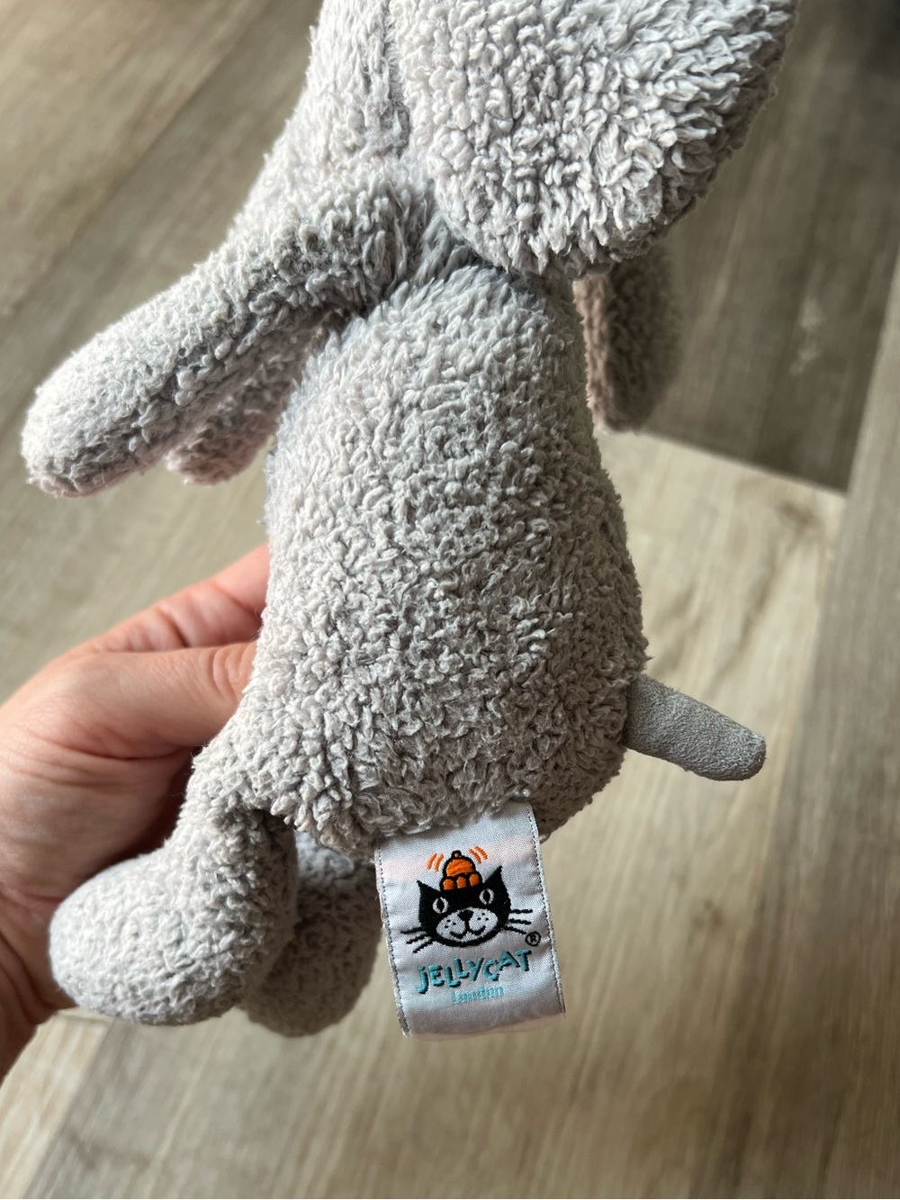 Jellycat Chouchou Elly Elephant grey baby soft toy plush beanie retired 2018 - Picture 5 of 8